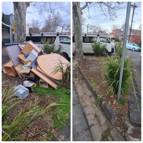 Residential furniture and household junk ready for removal in Melbourne