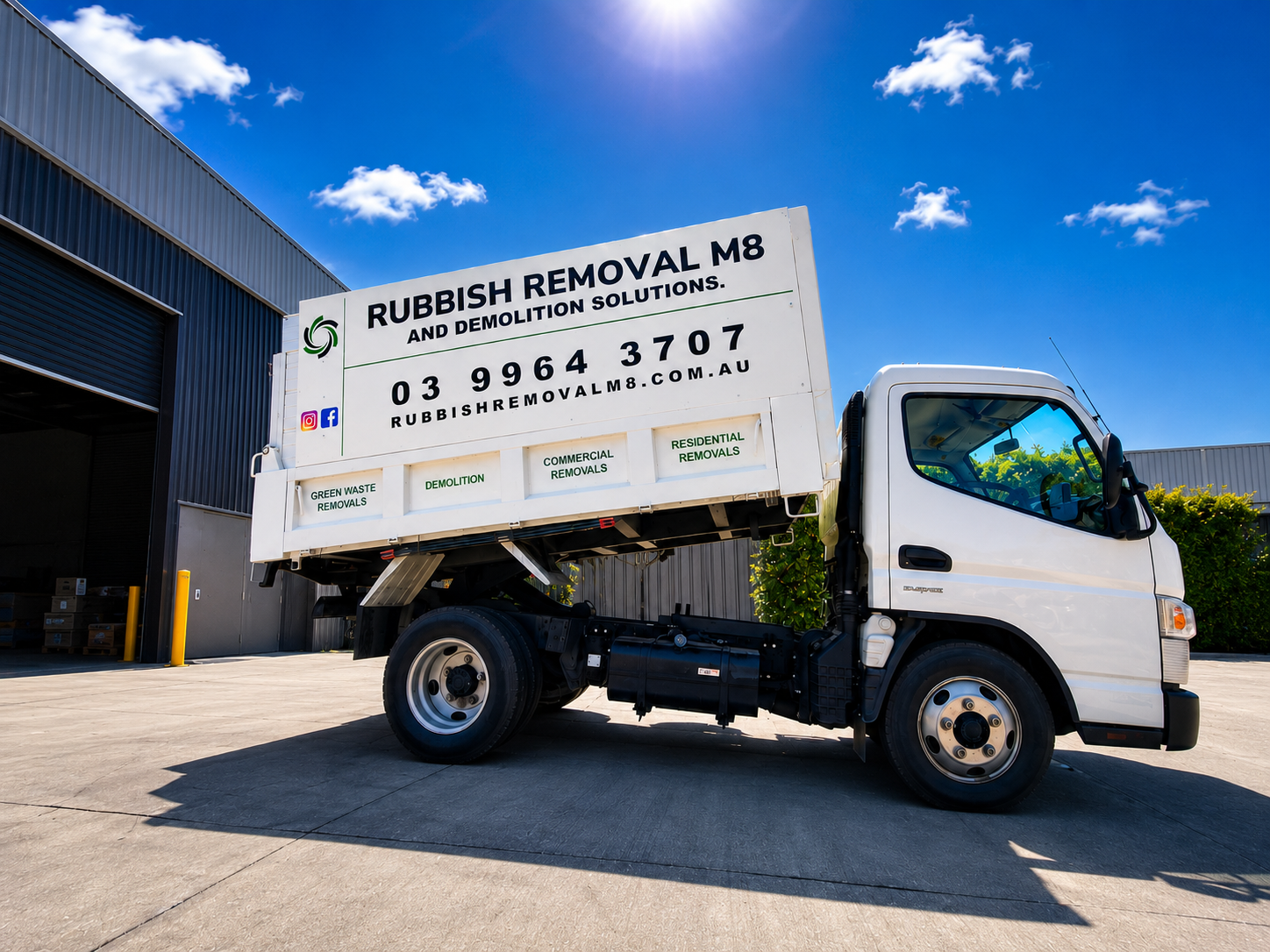 Rubbish Removal M8 truck for commercial rubbish removal in Melbourne